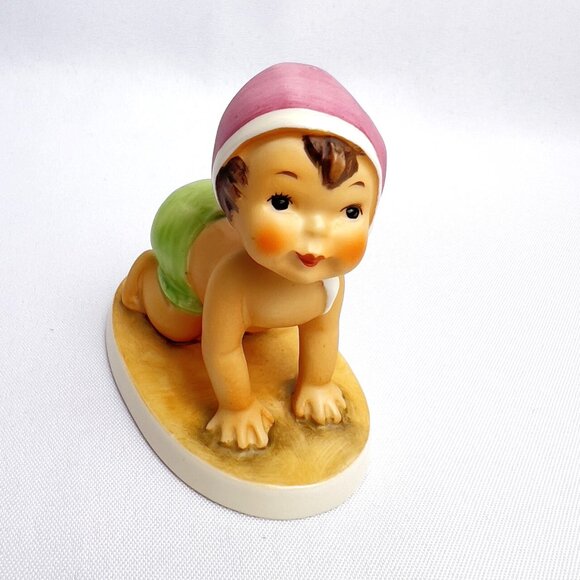Goebel Beach Baby Vintage Figurine 10509-08 Porcelain W Germany Mid-Century - Picture 1 of 9